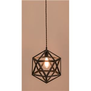 アイアン Polyhedron ペンダントライト(エジソン電球付き)