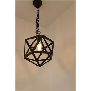 アイアン Polyhedron ペンダントライト(エジソン電球付き)