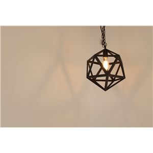 アイアン Polyhedron ペンダントライト(エジソン電球付き)