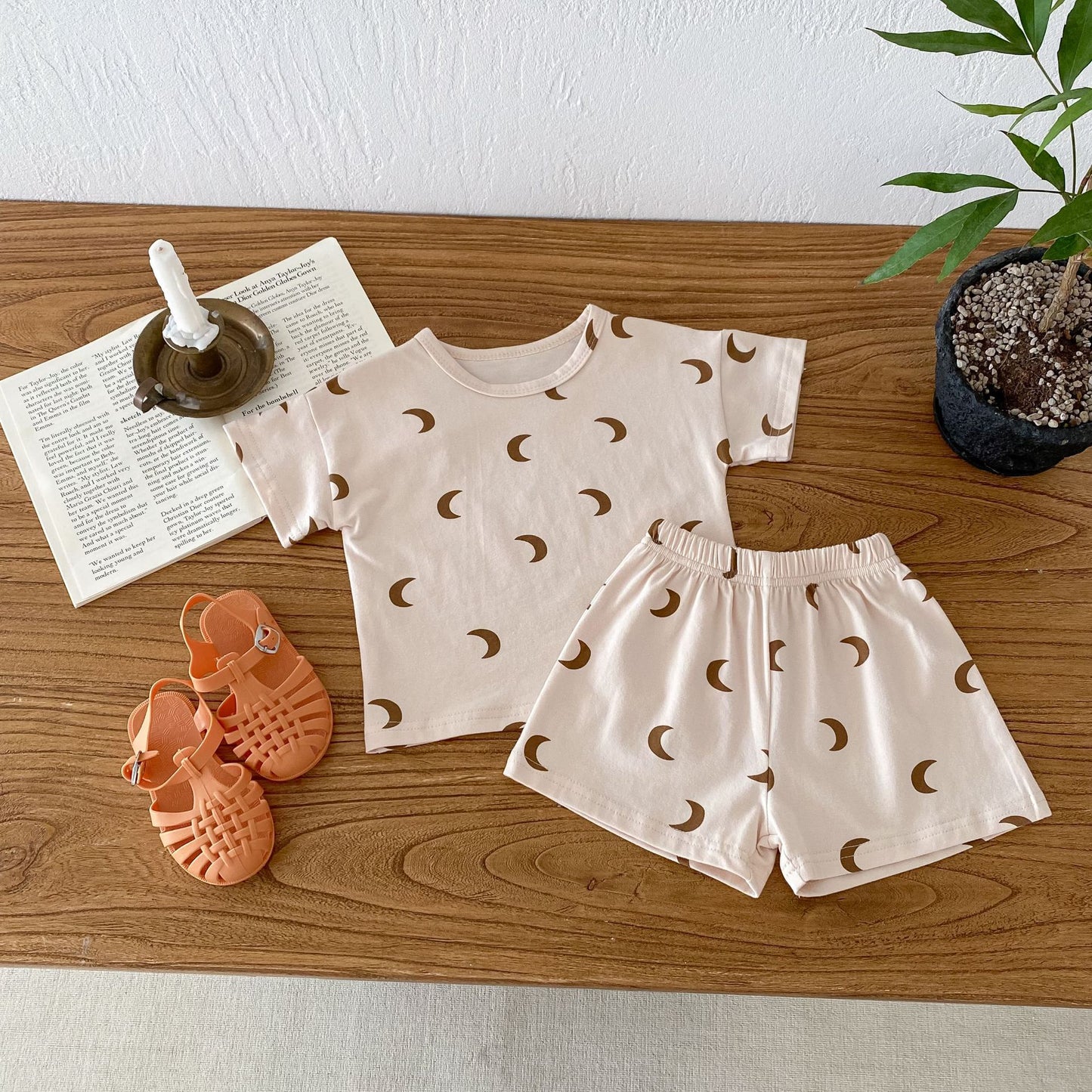 Moon Print Summer Roomwear / ムーンプリント サマールームウェア