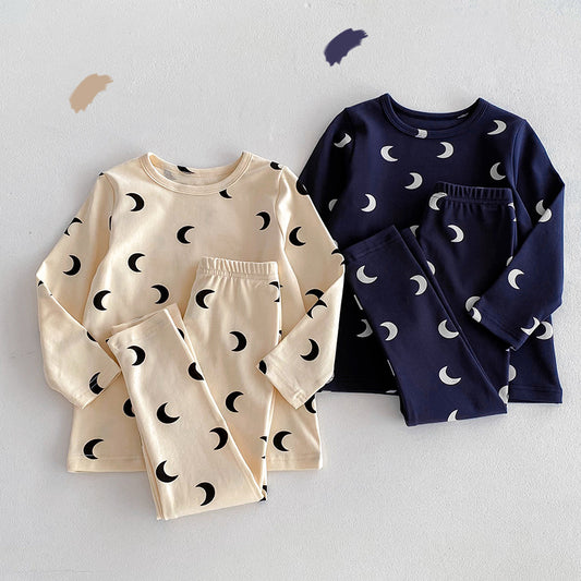 Moon Print Roomwear / ムーンプリントキッズルームウェア（セットアップ）